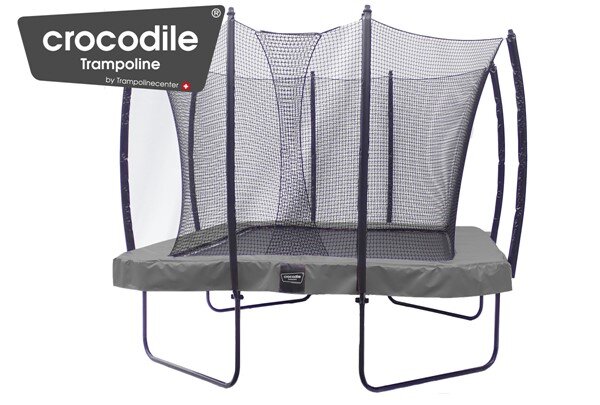 Eckiges Crocodile Trampolin mit Netz